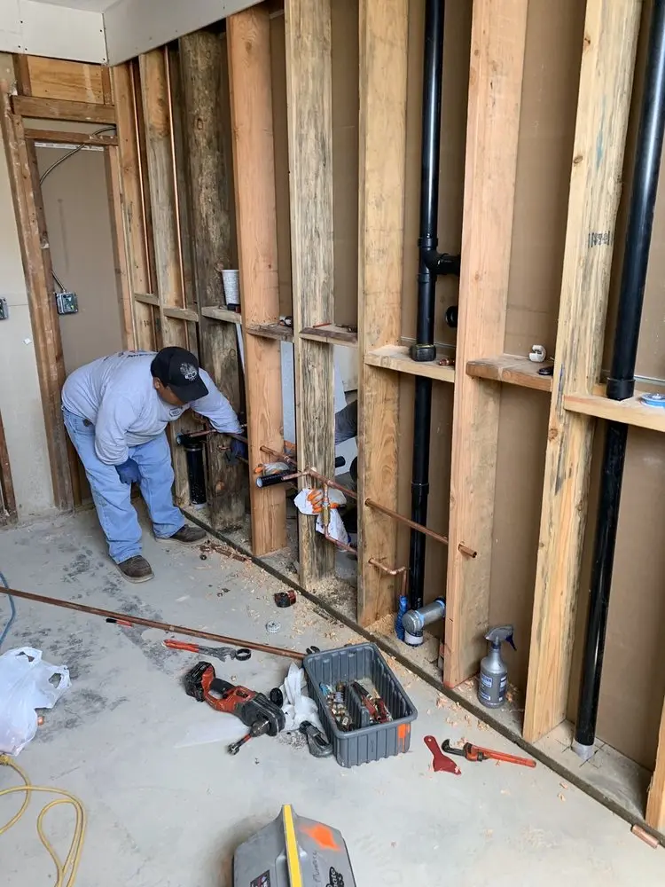 Commercial rough-in plumbing for Water Heater Replacement in Wrentham